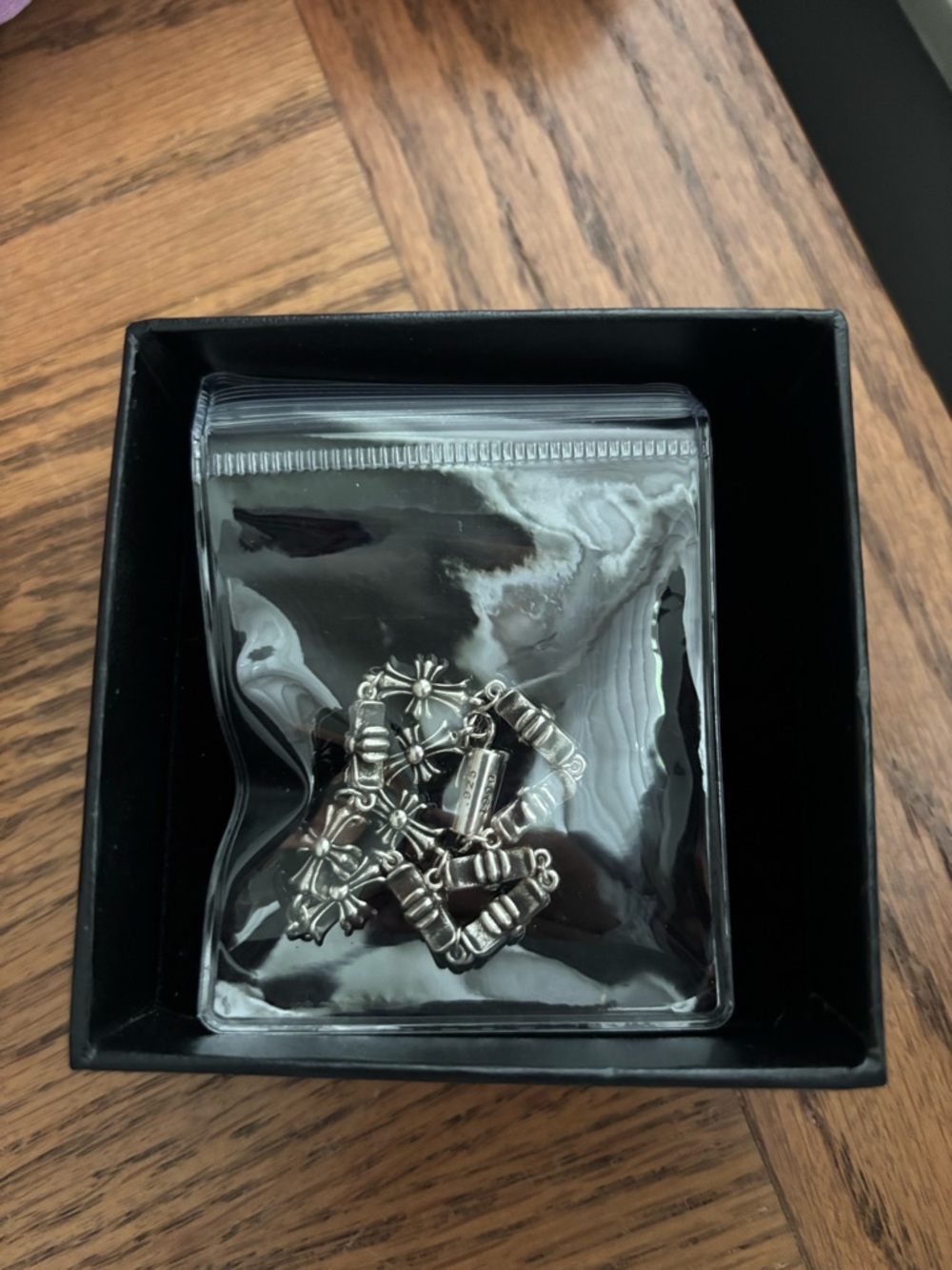 Sterling Silver Cross Link Bracelet - Picture 4 of 4